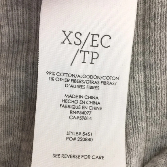 Cabi Sweater Womens XS Gray Watson Oversized Cotton Pullover Dolman Sleeve‎ - Picture 9 of 15